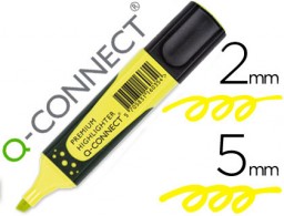 Marcador fluorescente Q-Connect Premium punta biselada tinta amarilla